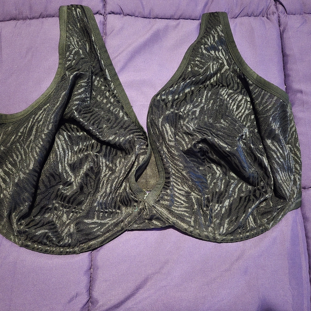 Cacique Black Lace Bra with Underwire and Adjustable Straps